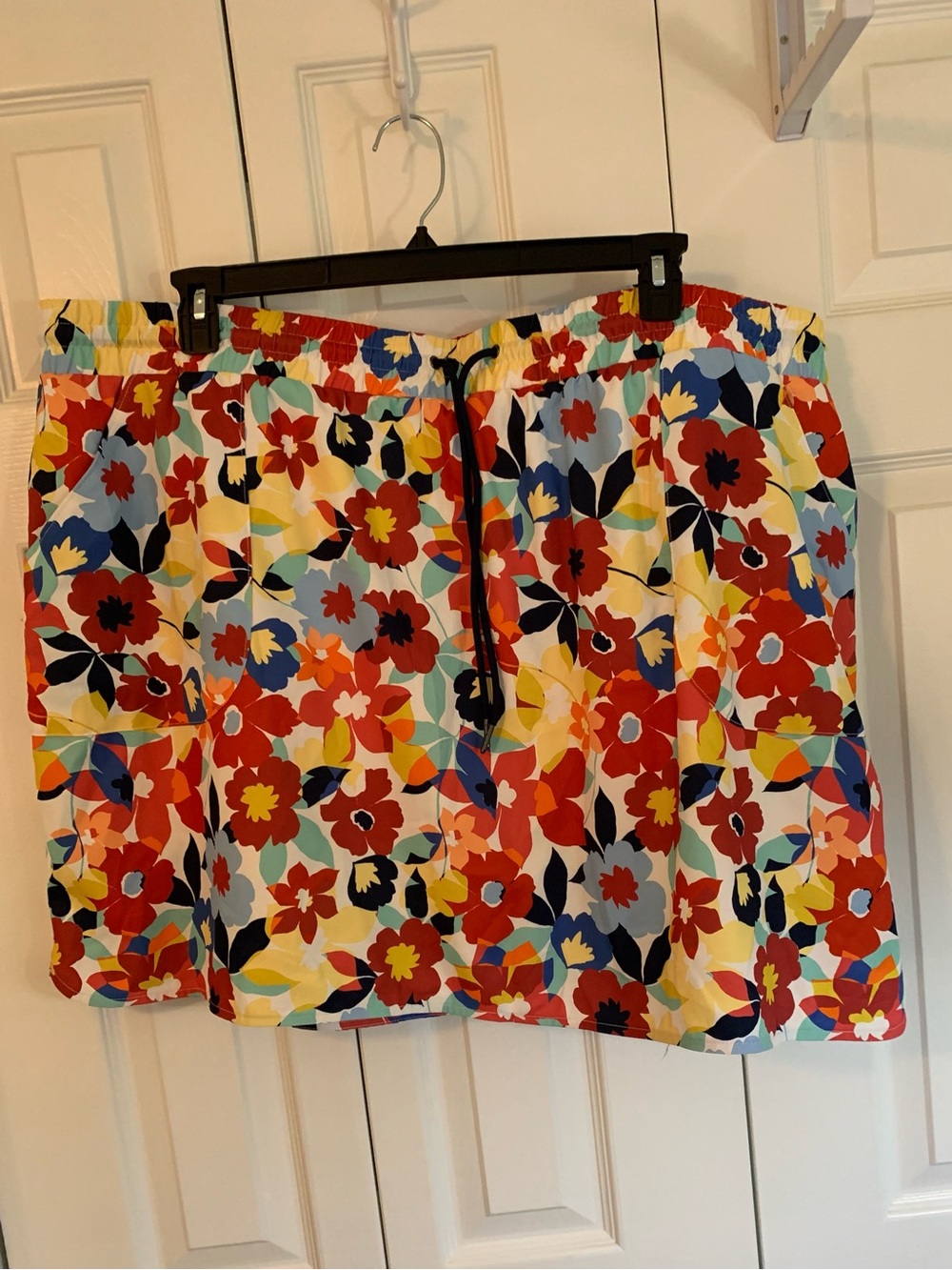 Floral Print Elastic-Waist Women’s Shorts - Multicolor